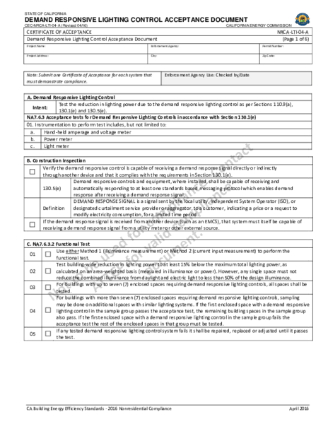Energy Code Ace - 2016-NRCA-LTI-04-A : Demand Responsive Lighting Control