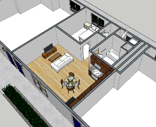 Figure 13: Garden Style Multifamily: 1st Floor, 1-Bedroom Apartment