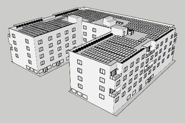 Figure 16: Mid-Rise Multifamily: South and East View