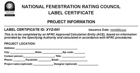 Picture showing NFRC-CMA Certificate on page 1