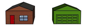 Graphic of Accessory Dwelling Unit: Converting existing unconditioned space, detached from existing home. 